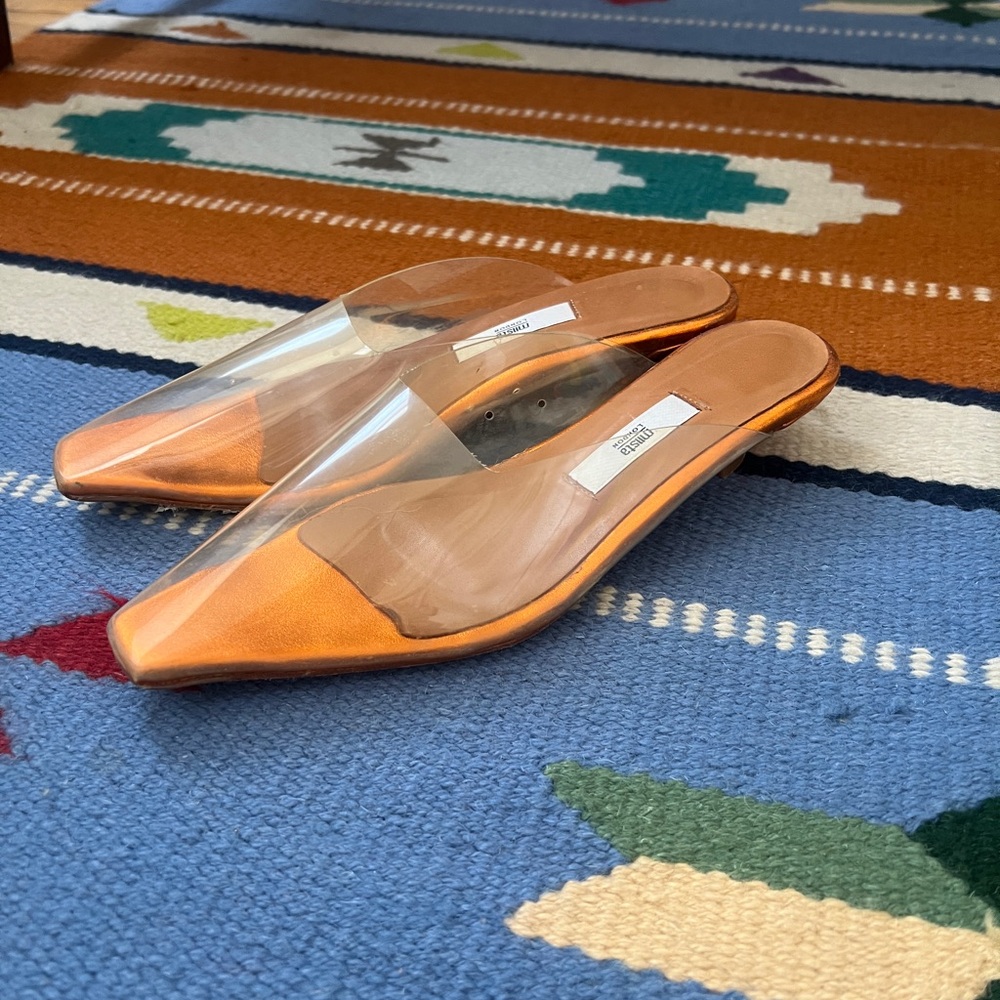 Transparent and Orange Women's Shoes
